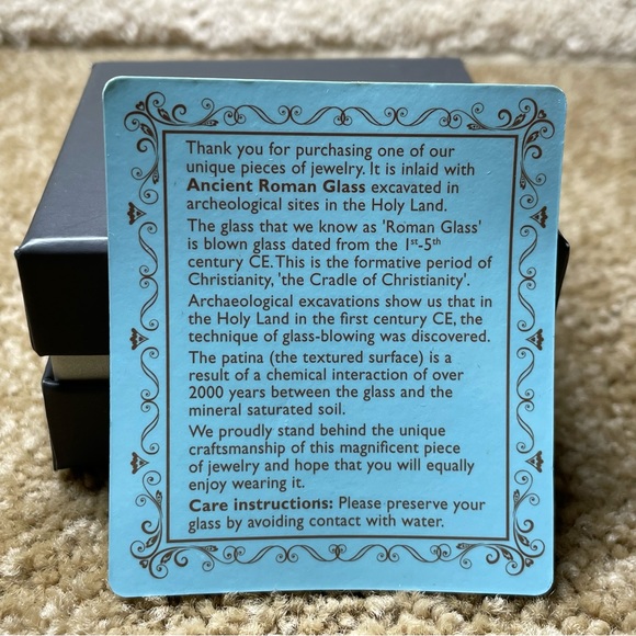 Roman glass and sterling silver ring - Picture 5 of 9